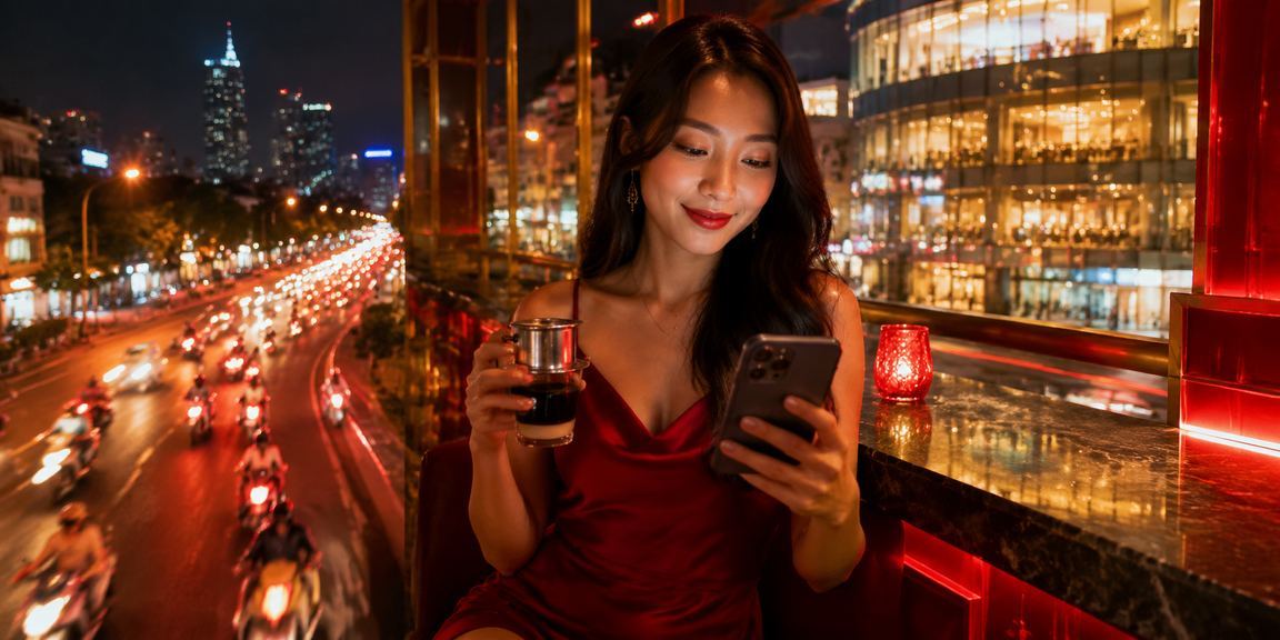Người dùng TP. Hồ Chí Minh theo dõi kèo bóng đá tại quán cà phê
